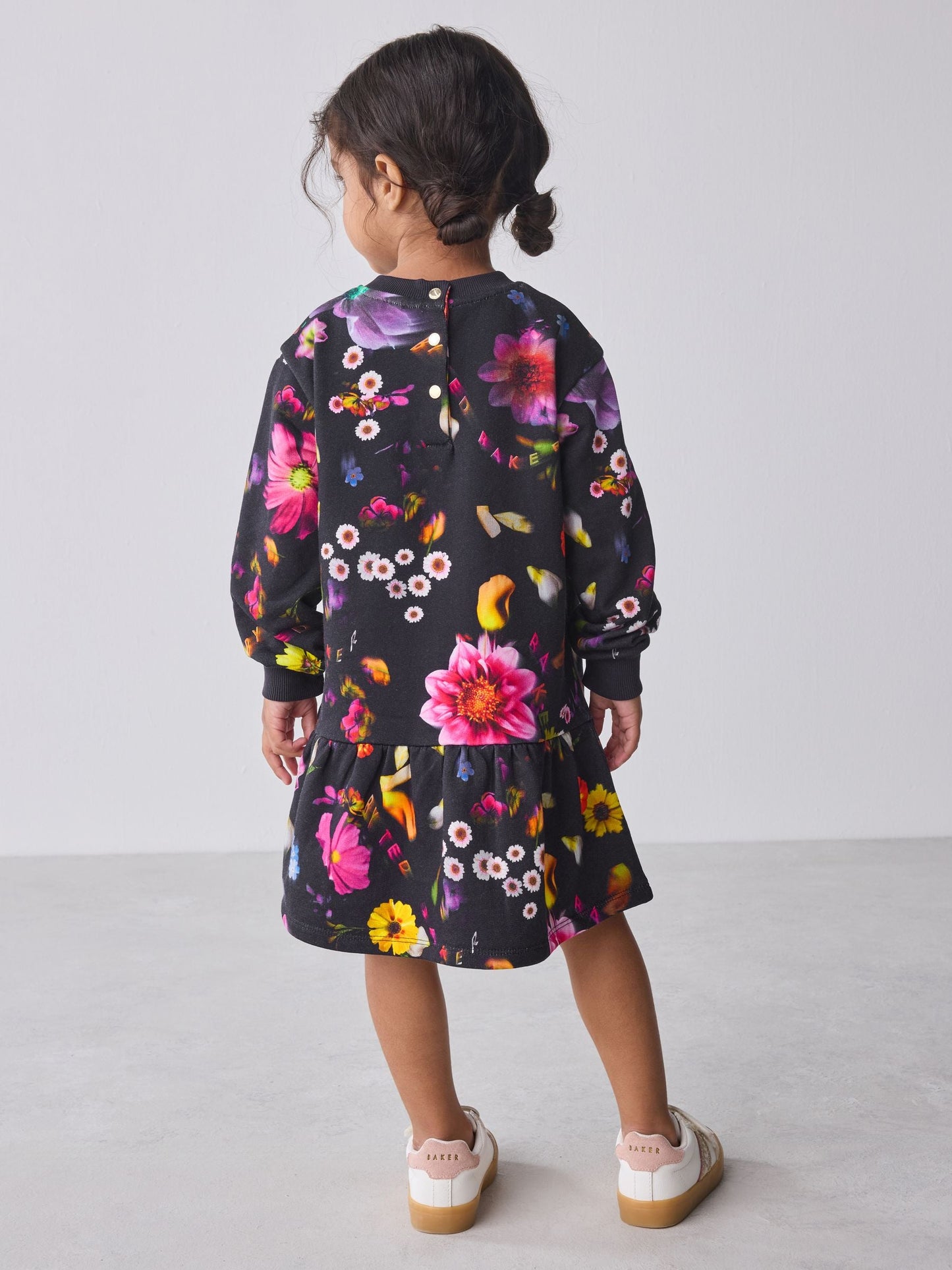 Baker by Ted Baker Floral Peplum Hem Sweat Dress