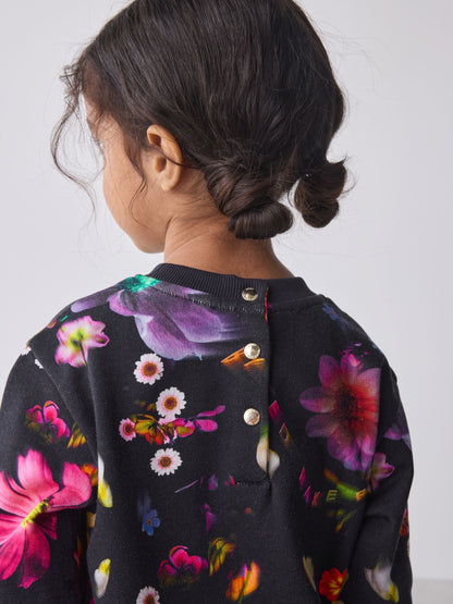 Baker by Ted Baker Floral Peplum Hem Sweat Dress