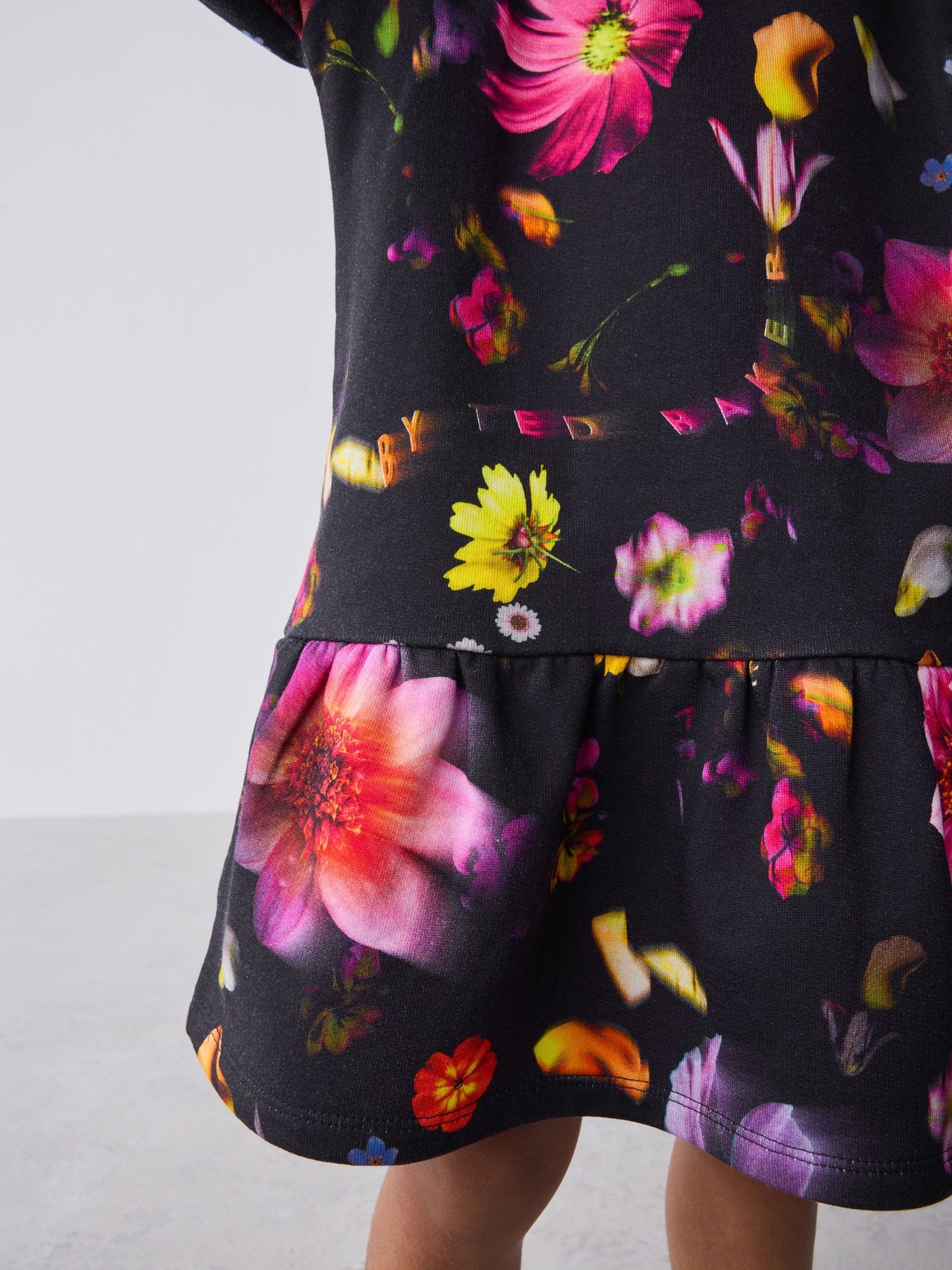 Baker by Ted Baker Floral Peplum Hem Sweat Dress