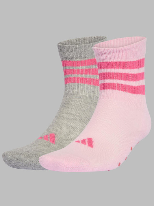 adidas Pink Infant Anti Slip 2 Pack Socks image 2