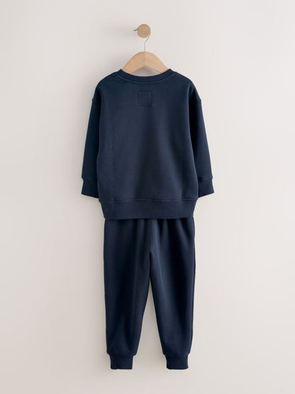 Navy Single Cosy Fleece Pyjamas (3-16yrs) image 5