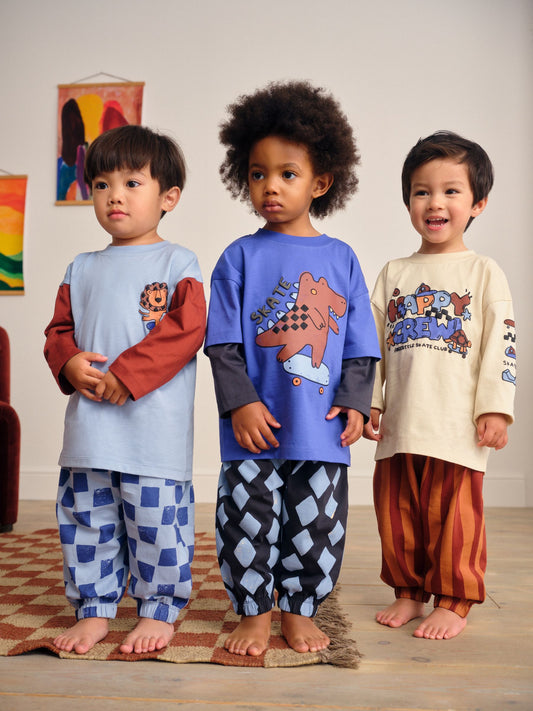 Blue/Brown Dinosaur Oversized Pyjamas 3 Pack (9mths-10yrs) image 1
