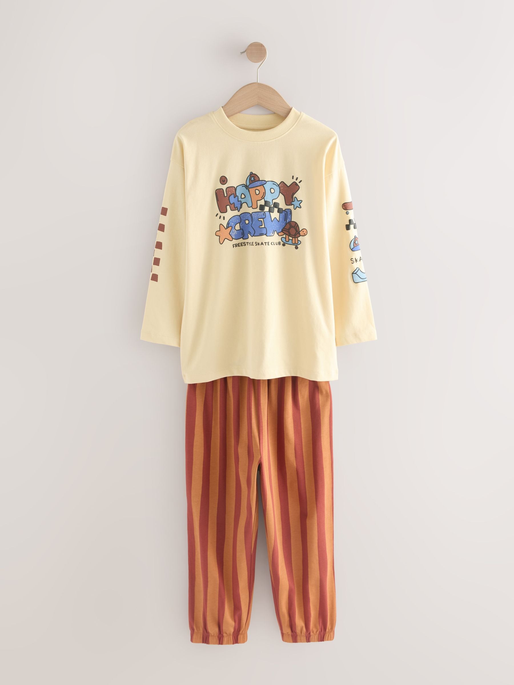 Blue/Brown Dinosaur Oversized Pyjamas 3 Pack (9mths-10yrs) image 7