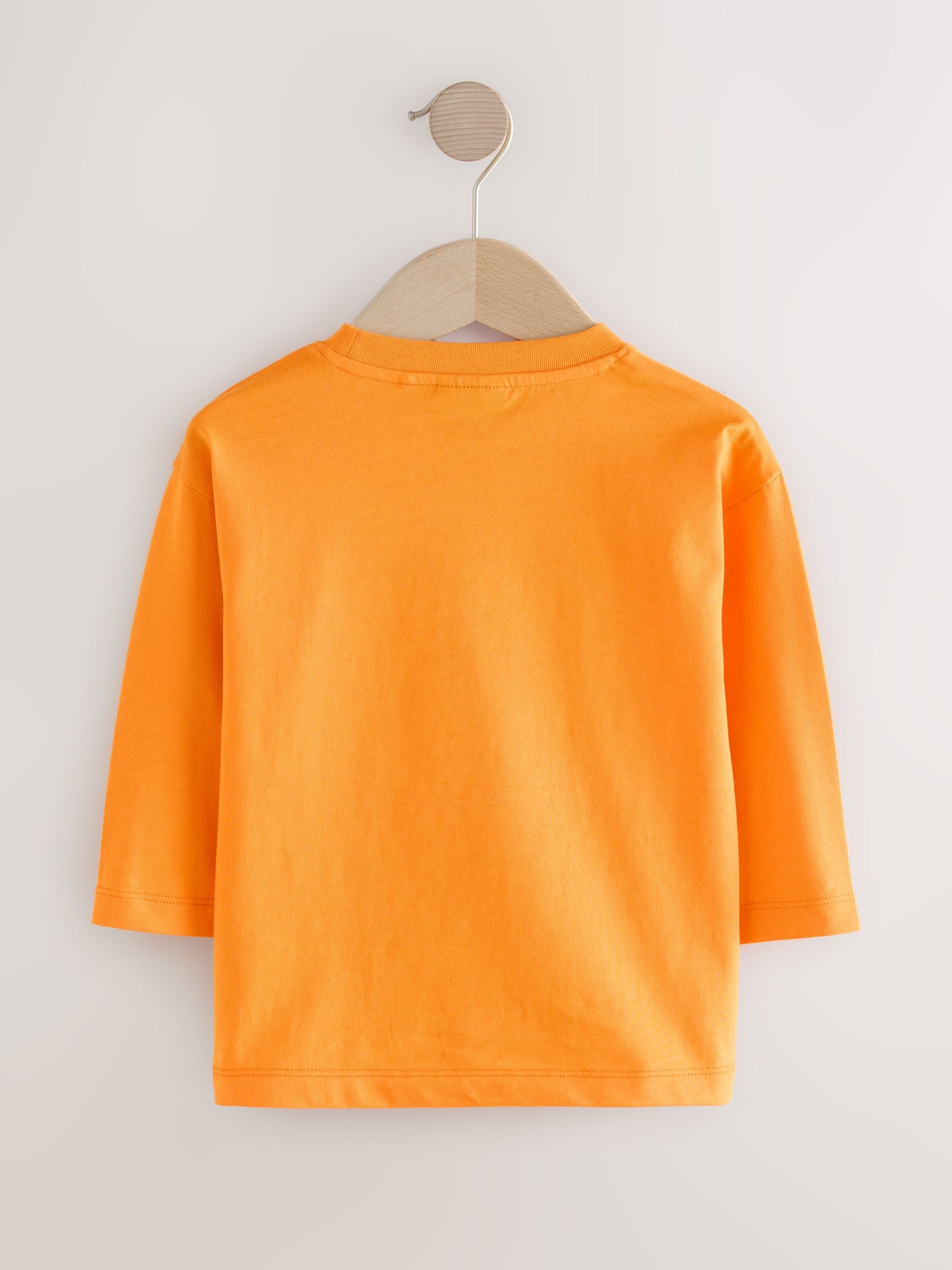 Orange Glow in the Dark Mickey Mouse Halloween Long Sleeve T-Shirt (3mths-8yrs) image 6