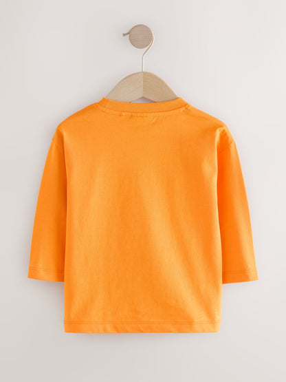 Orange Glow in the Dark Mickey Mouse Halloween Long Sleeve T-Shirt (3mths-8yrs) image 6