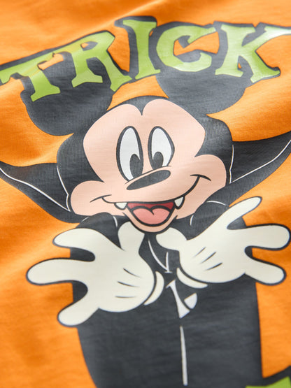 Orange Glow in the Dark Mickey Mouse Halloween Long Sleeve T-Shirt (3mths-8yrs) image 7
