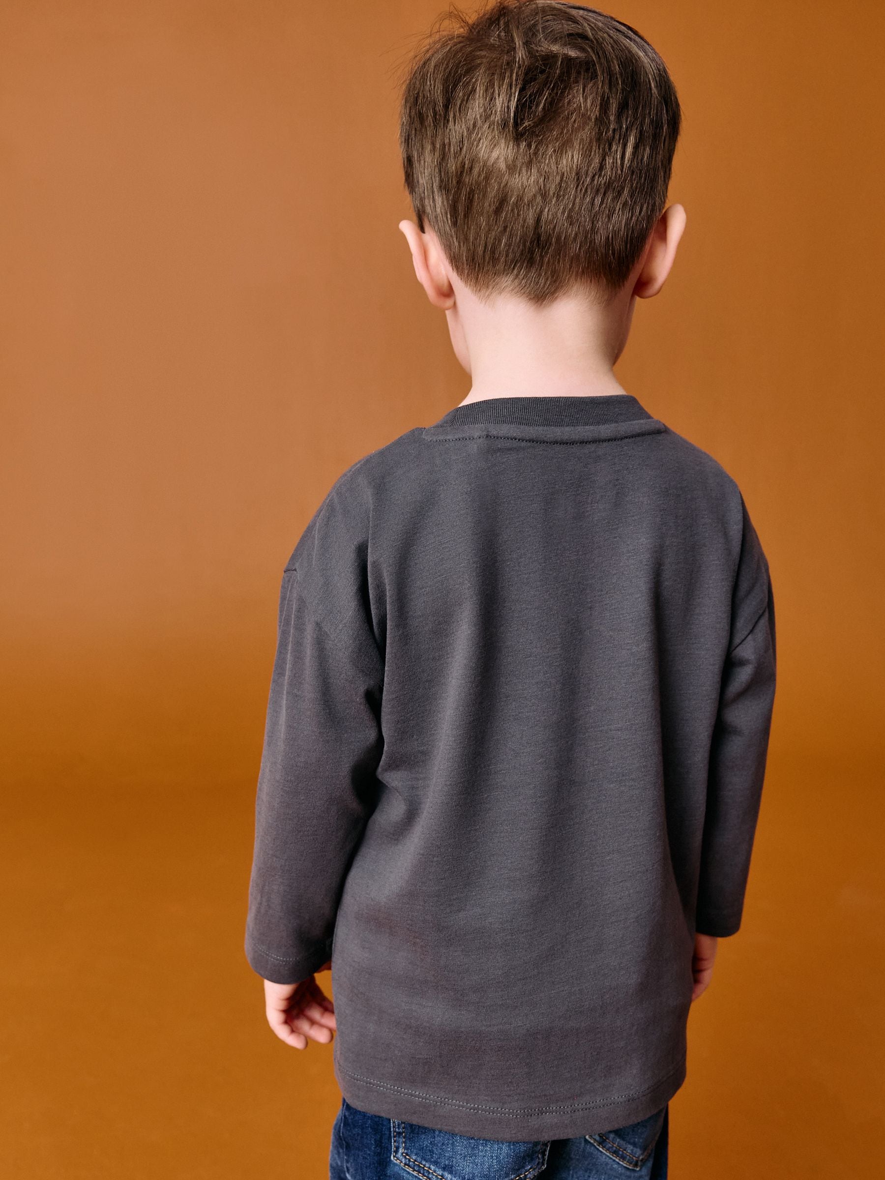 Charcoal Grey Glow in the Dark Bluey Halloween Long Sleeve T-Shirt (3mths-8yrs) image 4