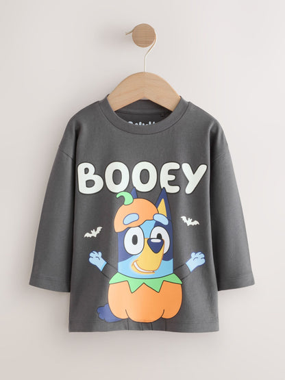Charcoal Grey Glow in the Dark Bluey Halloween Long Sleeve T-Shirt (3mths-8yrs) image 5