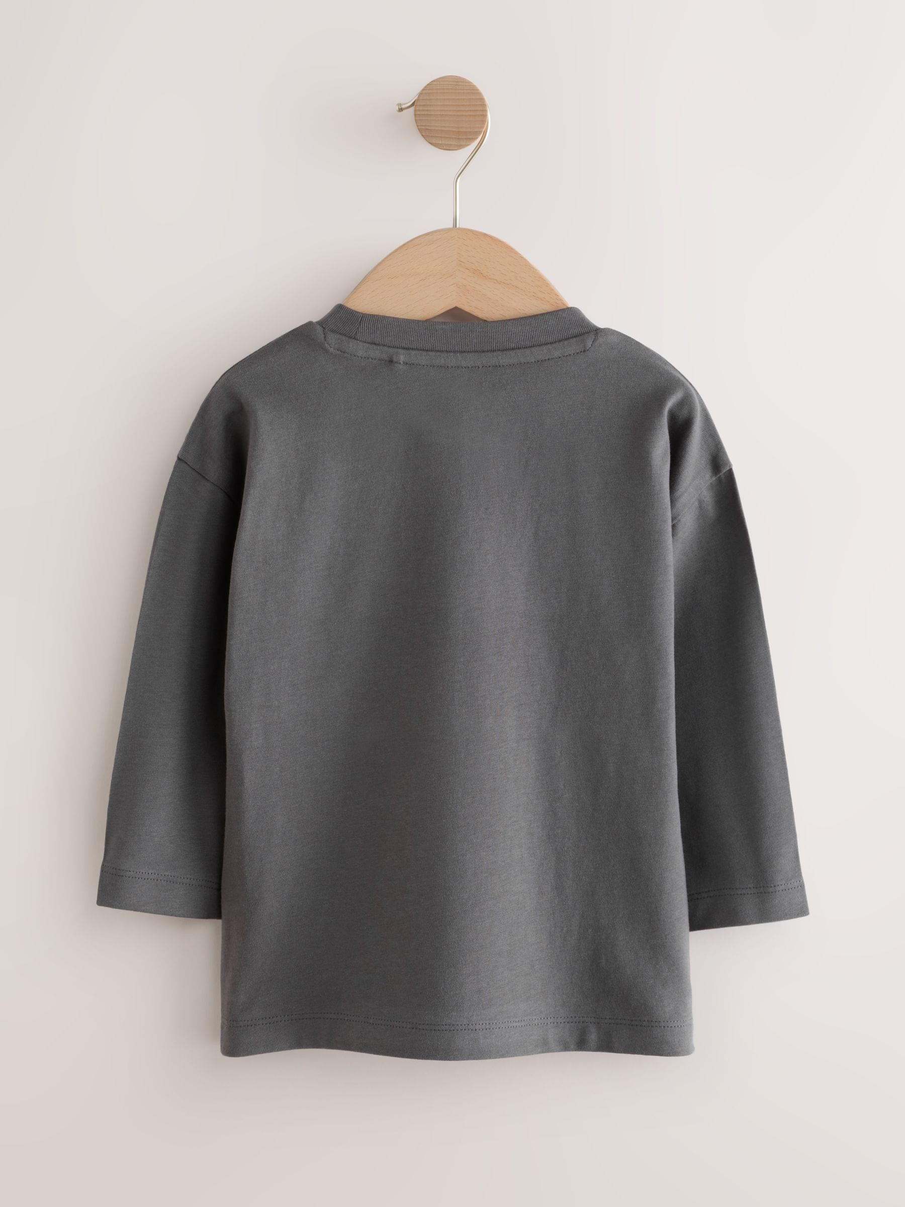 Charcoal Grey Glow in the Dark Bluey Halloween Long Sleeve T-Shirt (3mths-8yrs) image 6