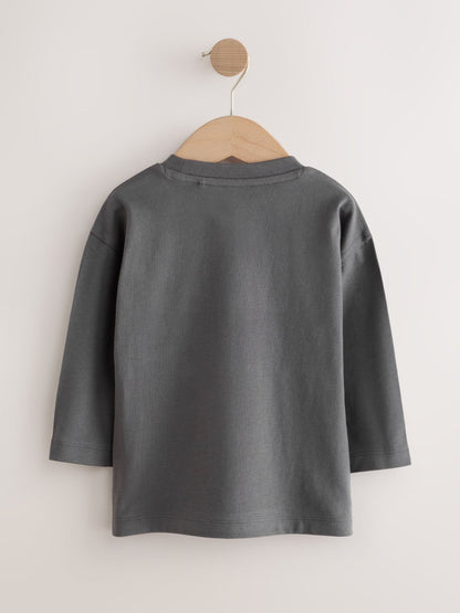 Charcoal Grey Glow in the Dark Bluey Halloween Long Sleeve T-Shirt (3mths-8yrs) image 6