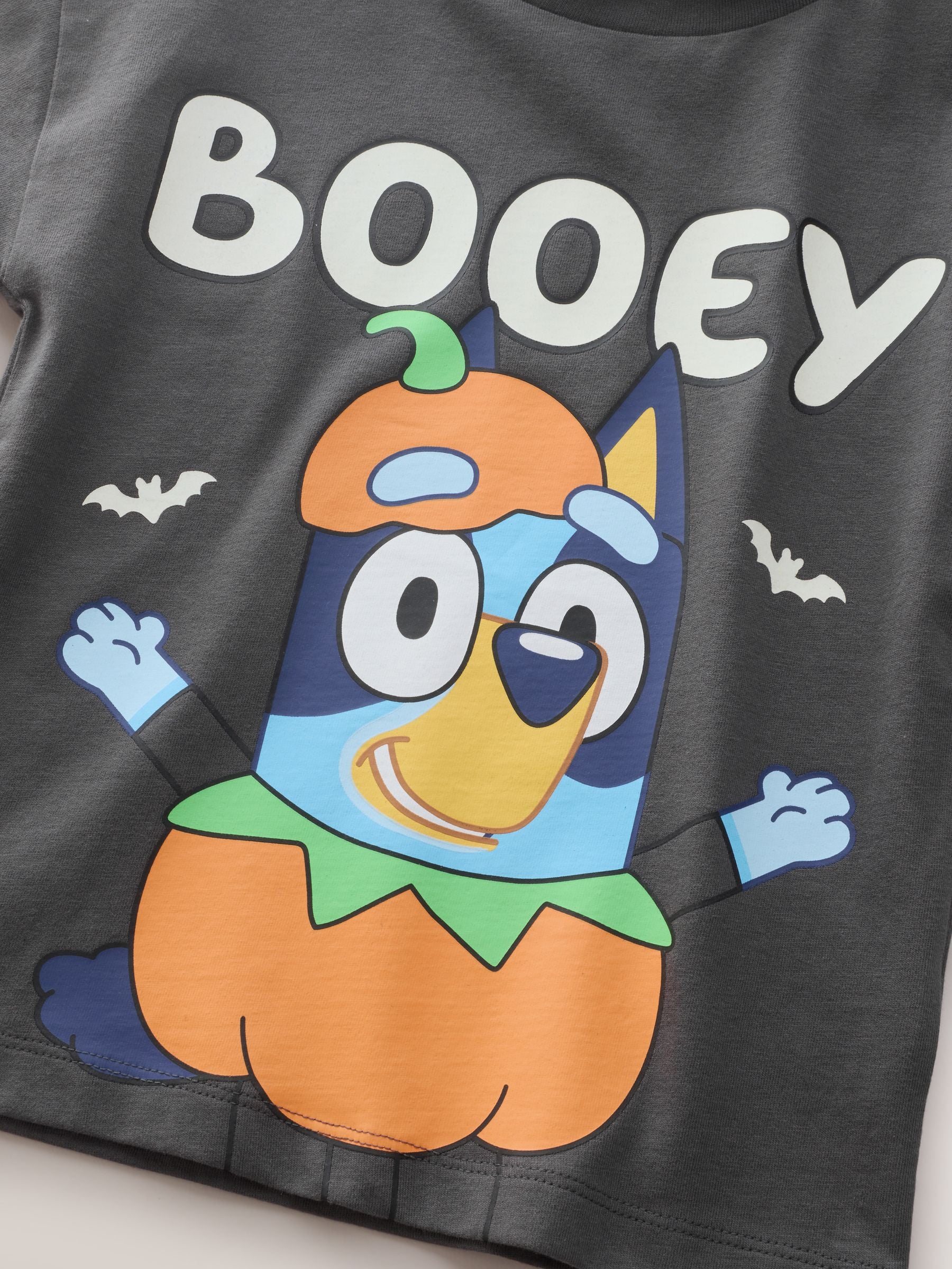 Charcoal Grey Glow in the Dark Bluey Halloween Long Sleeve T-Shirt (3mths-8yrs) image 7