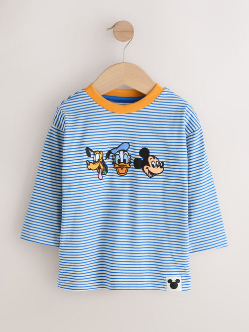 Dsiney Kidz - Blue/Ecru Mickey Mouse Long Sleeve T-Shirt (3mths-8yrs) image 1