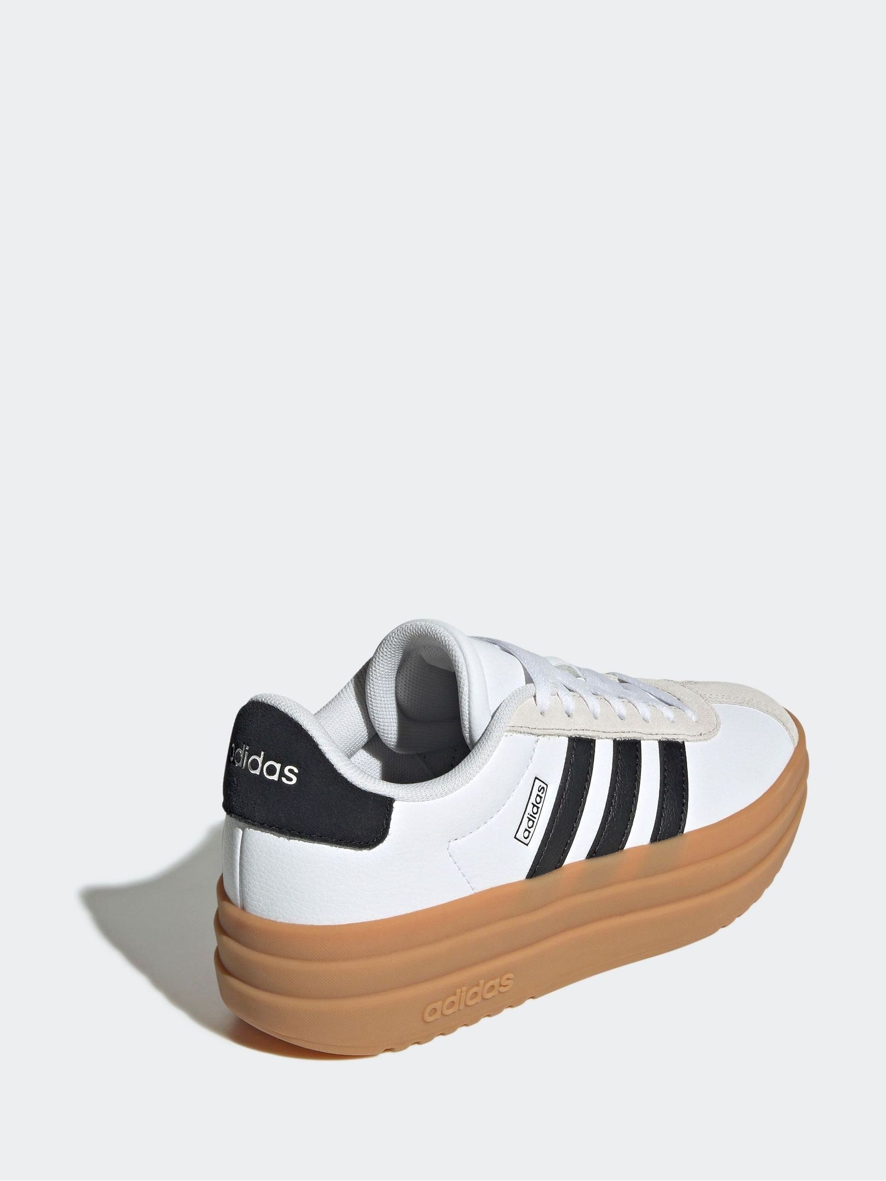 adidas White VL Court Bold Lace Junior Trainers image 4