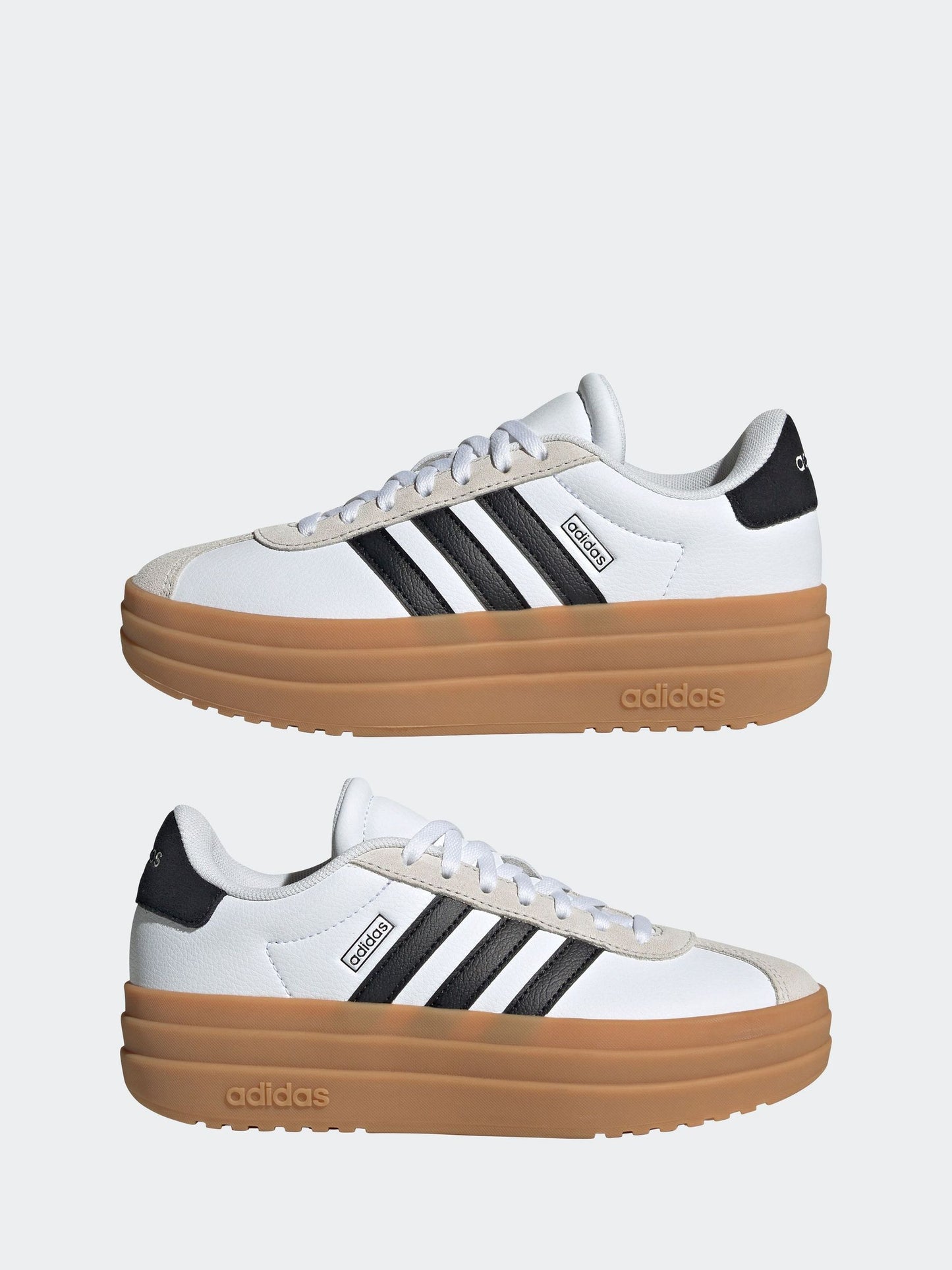 adidas White VL Court Bold Lace Junior Trainers image 5