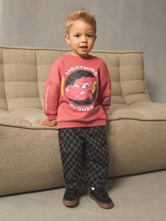 Red Charcoal Cars Crew Sweatshirt and Joggers Set (9mths-8yrs) image 1