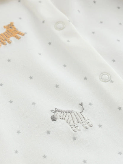 White Ground Sleepsuits 3 Pack (0-2yrs)