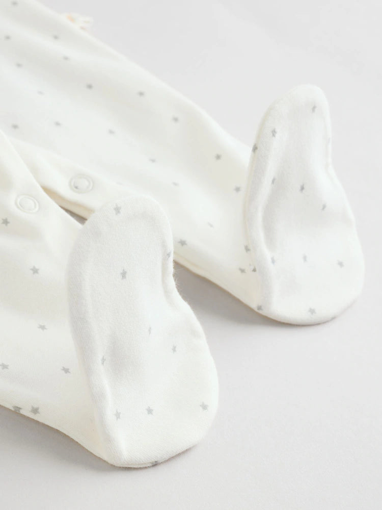 White Ground Sleepsuits 3 Pack (0-2yrs)