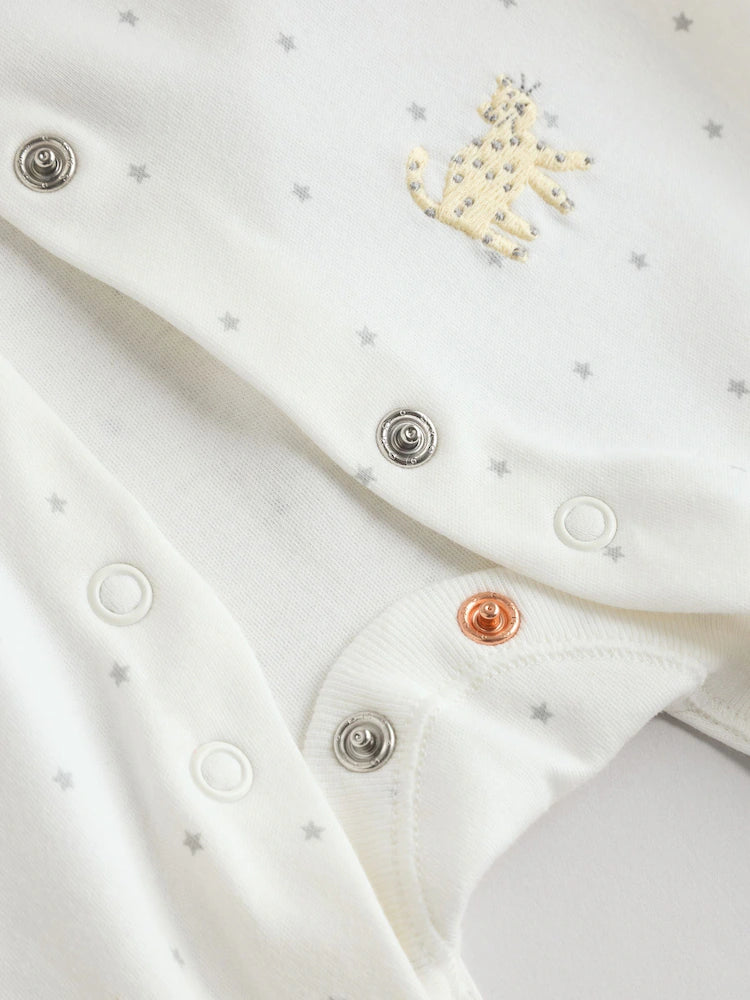 White Ground Sleepsuits 3 Pack (0-2yrs)