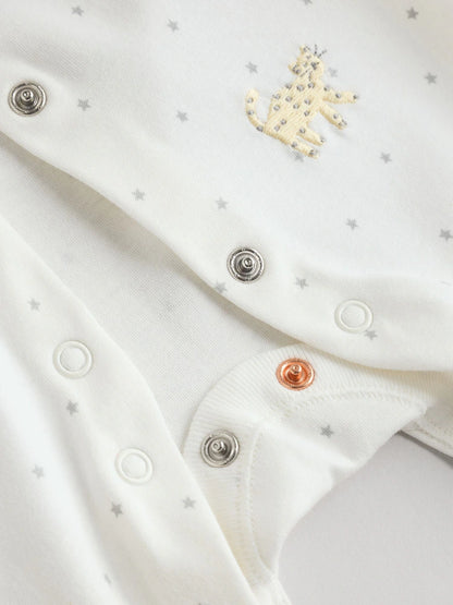 White Ground Sleepsuits 3 Pack (0-2yrs)