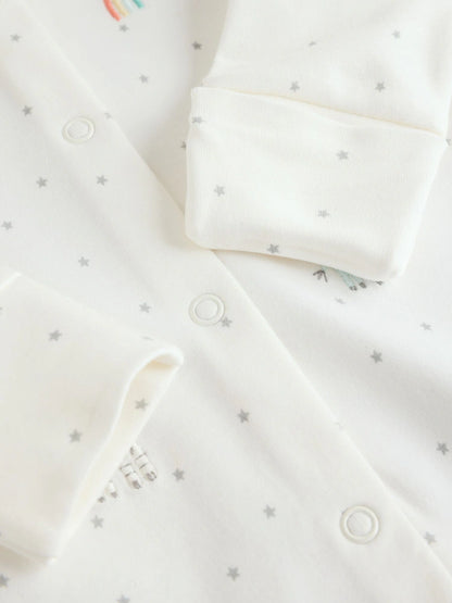 White Ground Sleepsuits 3 Pack (0-2yrs)