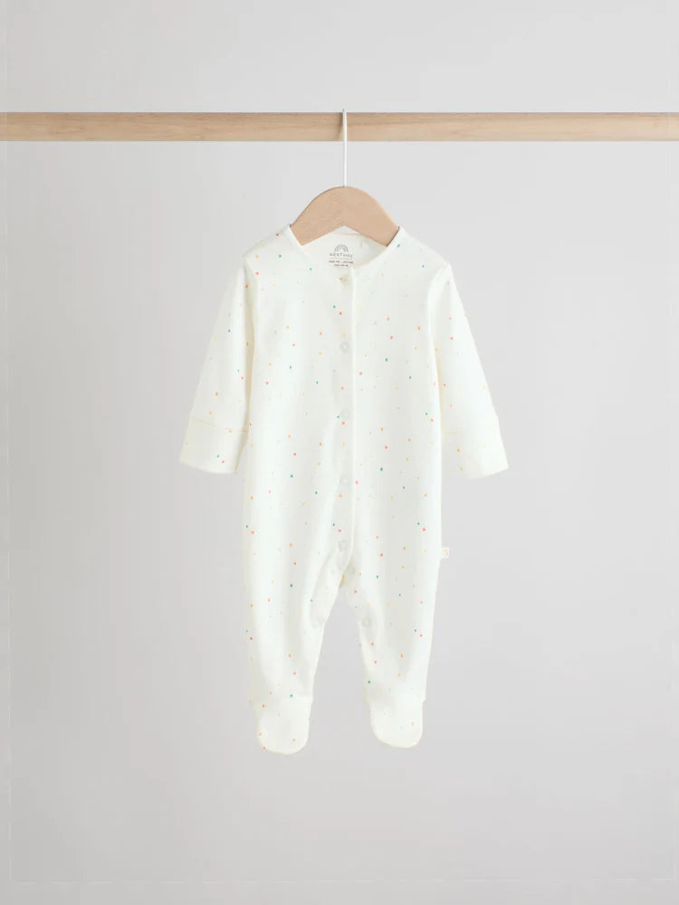 White Ground Sleepsuits 3 Pack (0-2yrs)