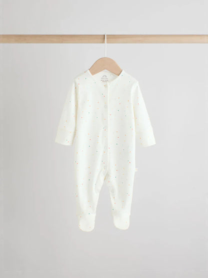 White Ground Sleepsuits 3 Pack (0-2yrs)