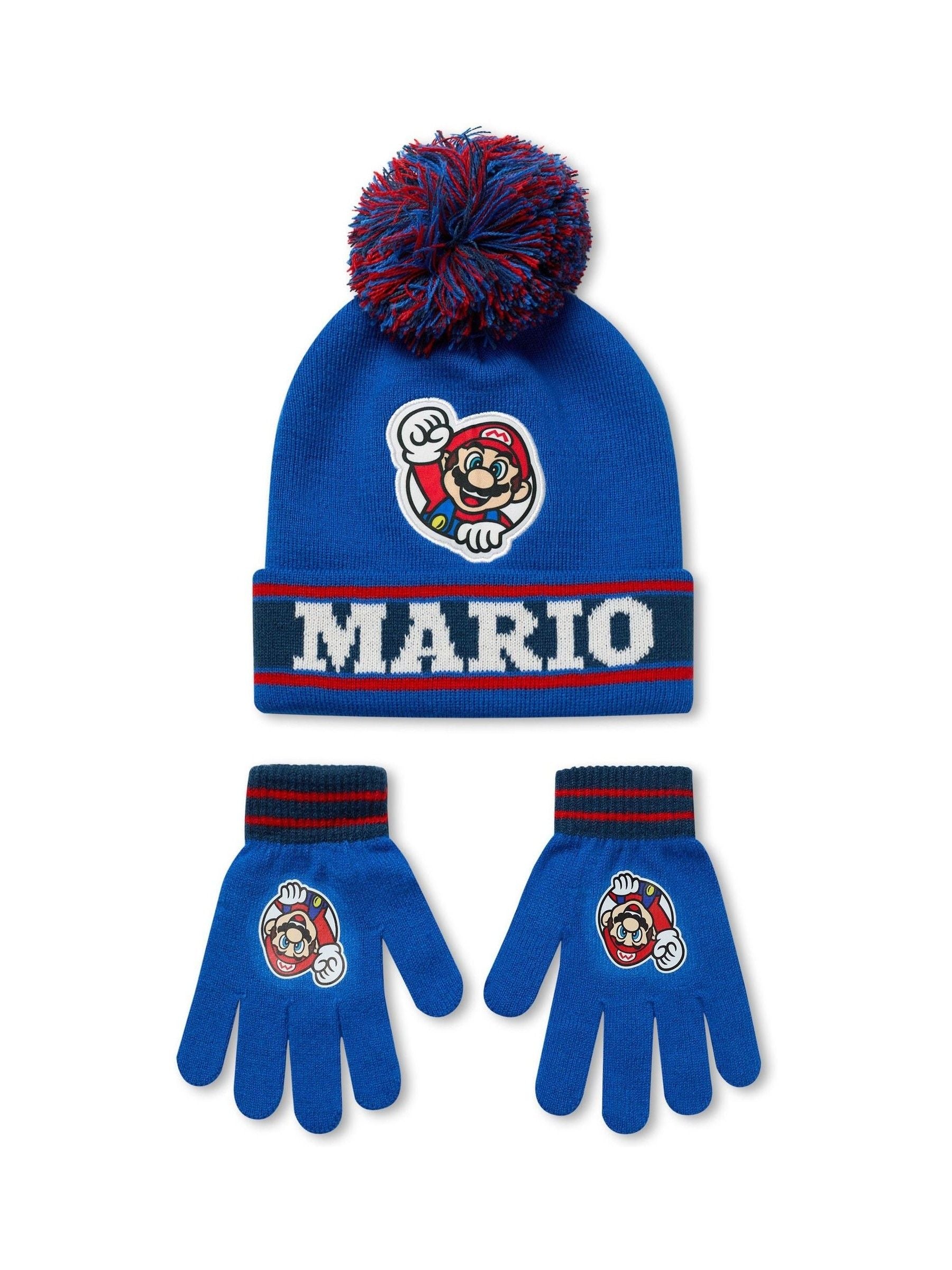 Dsiney Kidz - Vanilla Underground Blue Super Mario Boys Hat And Gloves Set image 1