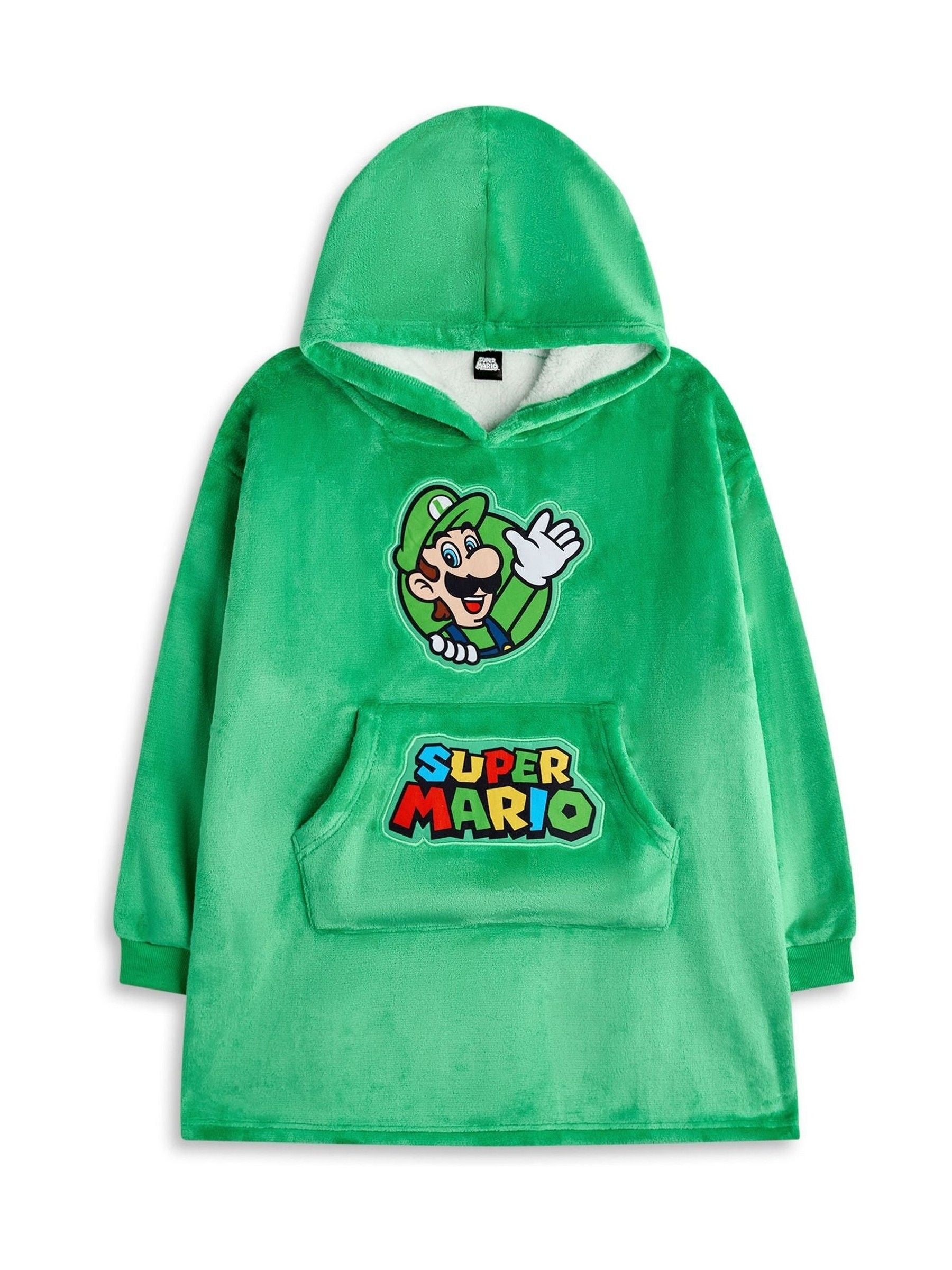 Dsiney Kidz - Vanilla Underground Green Kids Super Mario Character Blanket Hoodie image 1