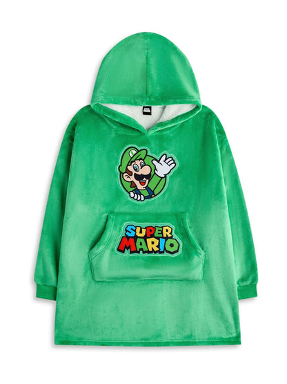 Dsiney Kidz - Vanilla Underground Green Kids Super Mario Character Blanket Hoodie image 1