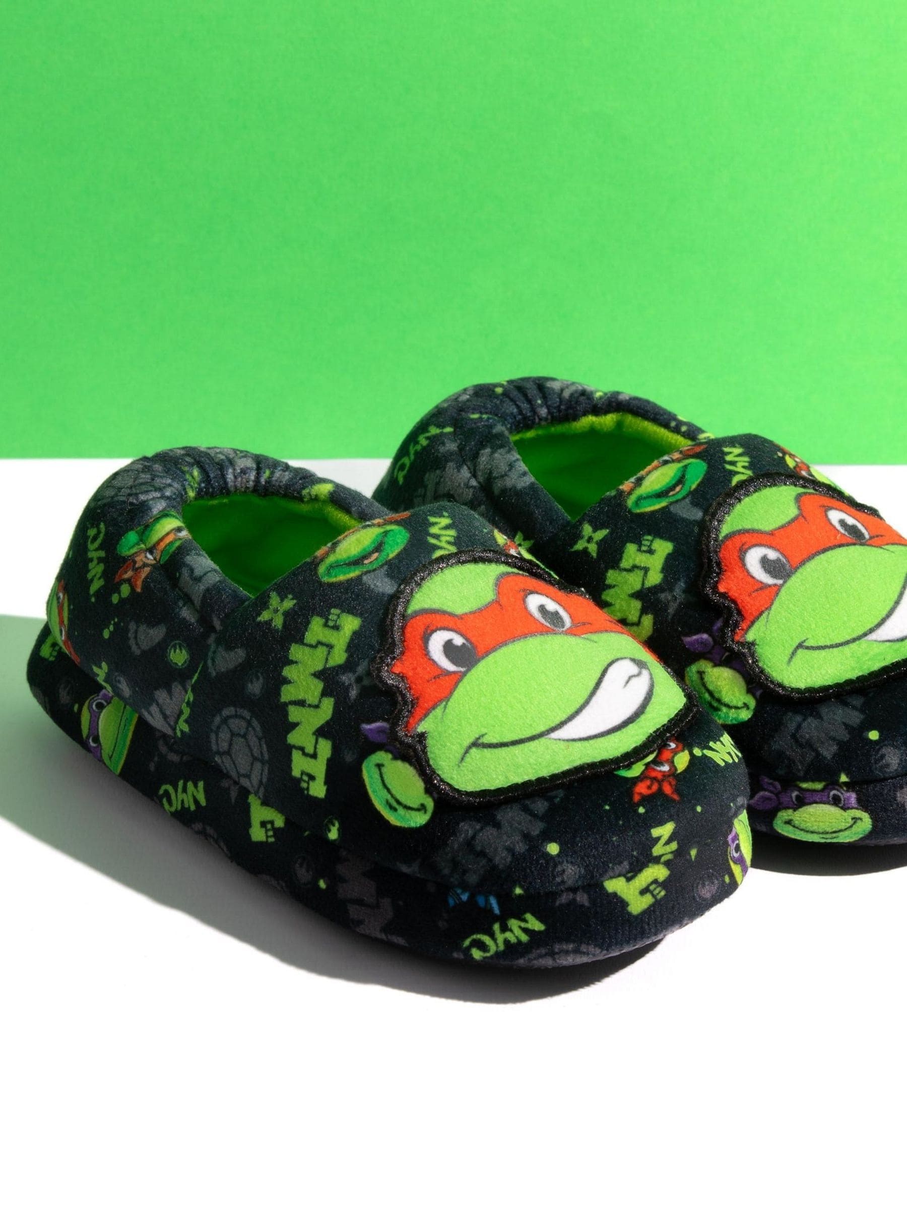 Dsiney Kidz - Vanilla Underground Black Teenage Mutant Ninja Turtles Raphael Slippers image 1