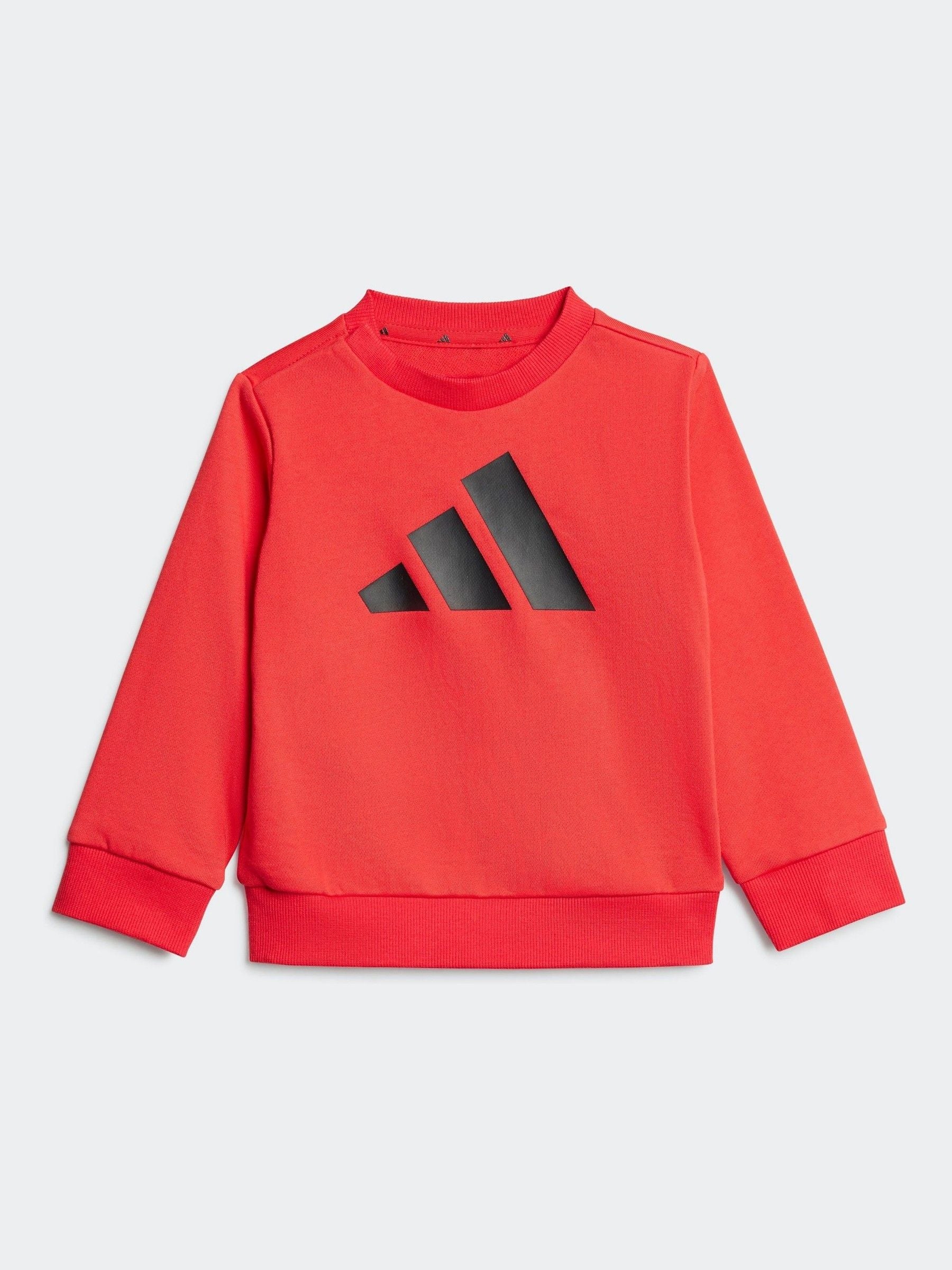 Dsiney Kidz - adidas Red Essentials Infant Kids  Sweat Top & Joggers Set image 2