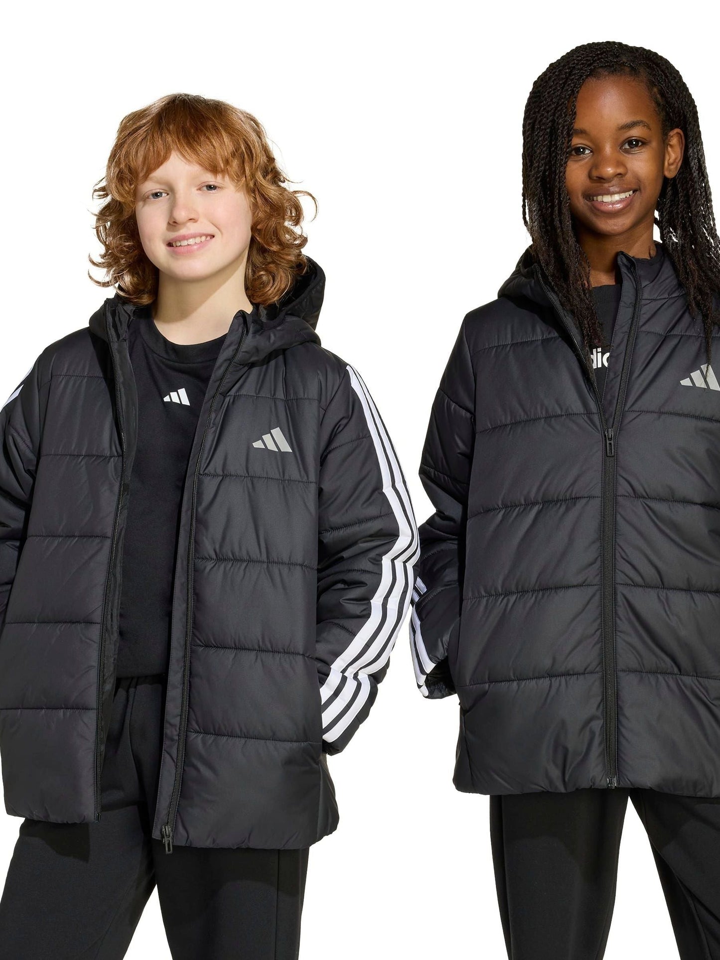 Dsiney Kidz - adidas Black Essentials 3-Stripes Padded Kids Jacket image 1