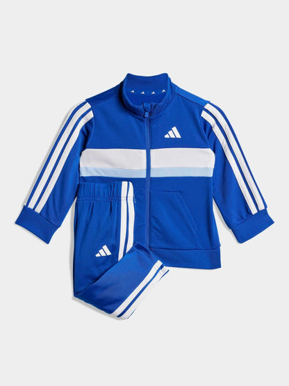adidas Blue Seasonal Essentials Tiberio 3-Stripes Tricot Tracksuit Infant Kids image 1