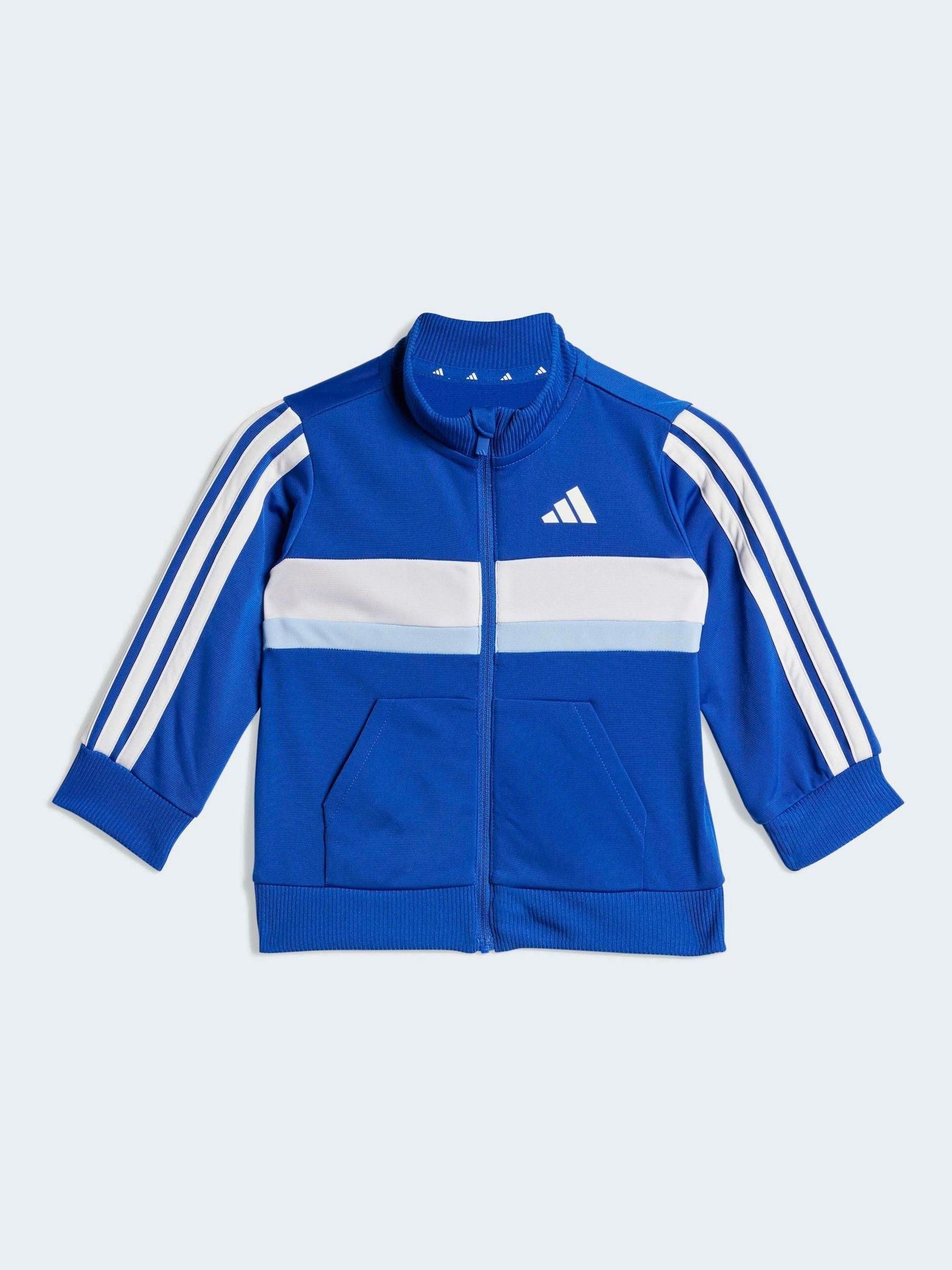adidas Blue Seasonal Essentials Tiberio 3-Stripes Tricot Tracksuit Infant Kids image 2