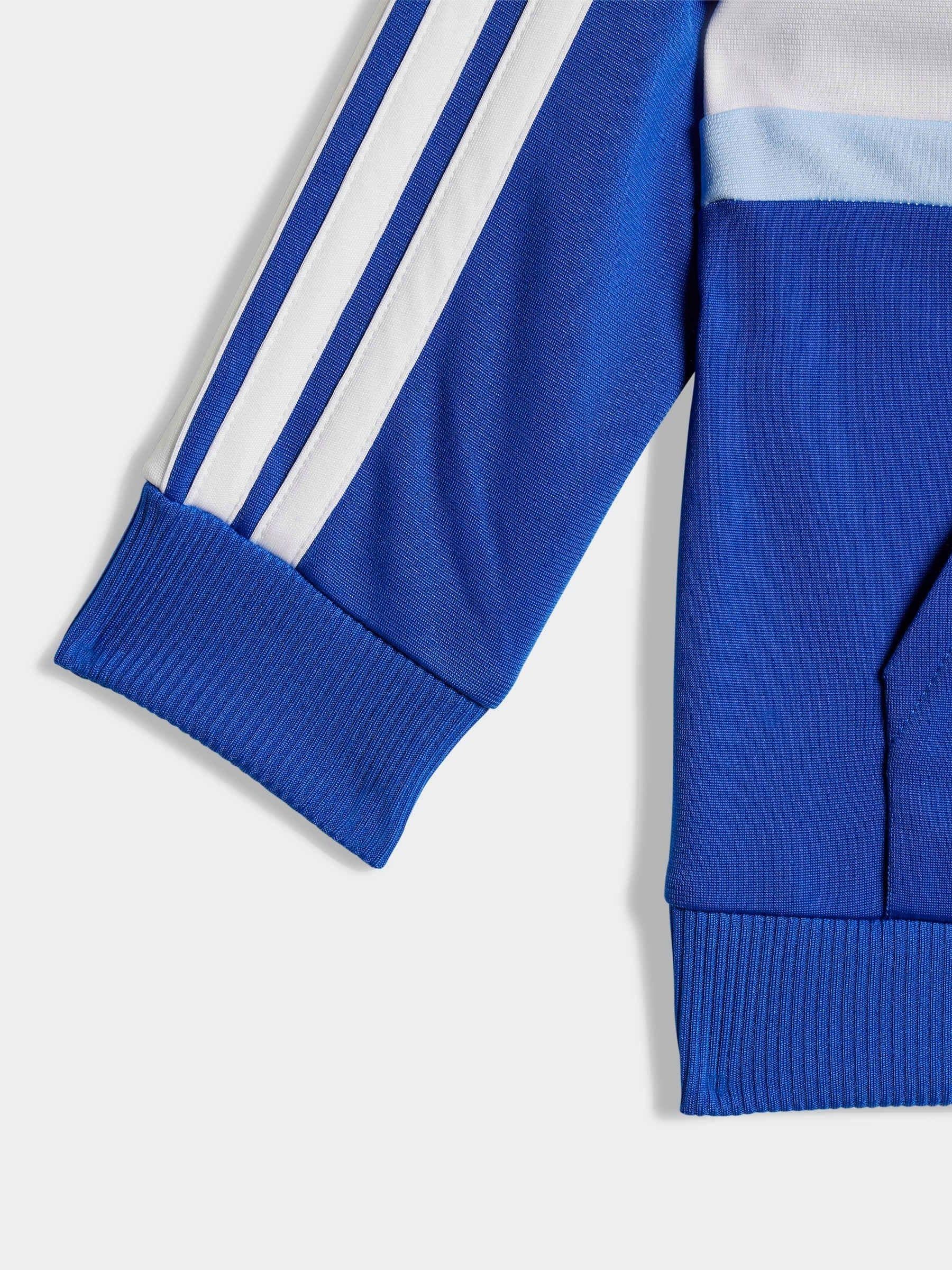 adidas Blue Seasonal Essentials Tiberio 3-Stripes Tricot Tracksuit Infant Kids image 5