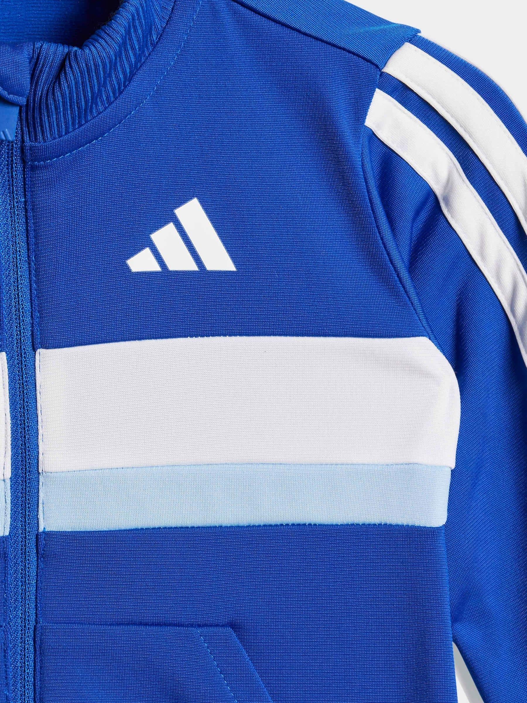 adidas Blue Seasonal Essentials Tiberio 3-Stripes Tricot Tracksuit Infant Kids image 6