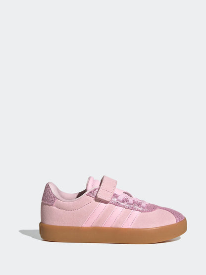 adidas Pink VL Court 3.0 Elastic Lace Kids Trainers image 1