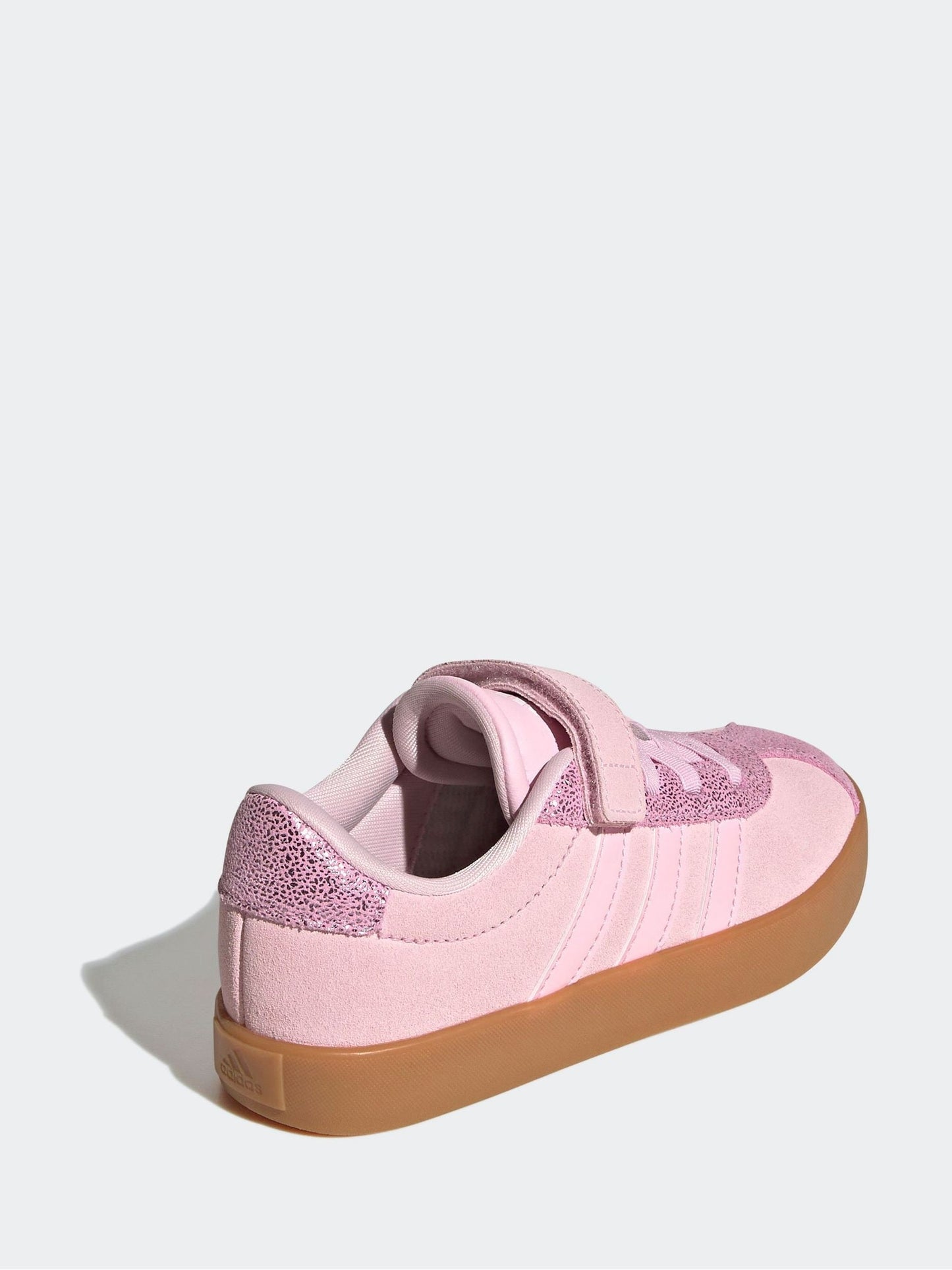 adidas Pink VL Court 3.0 Elastic Lace Kids Trainers image 4