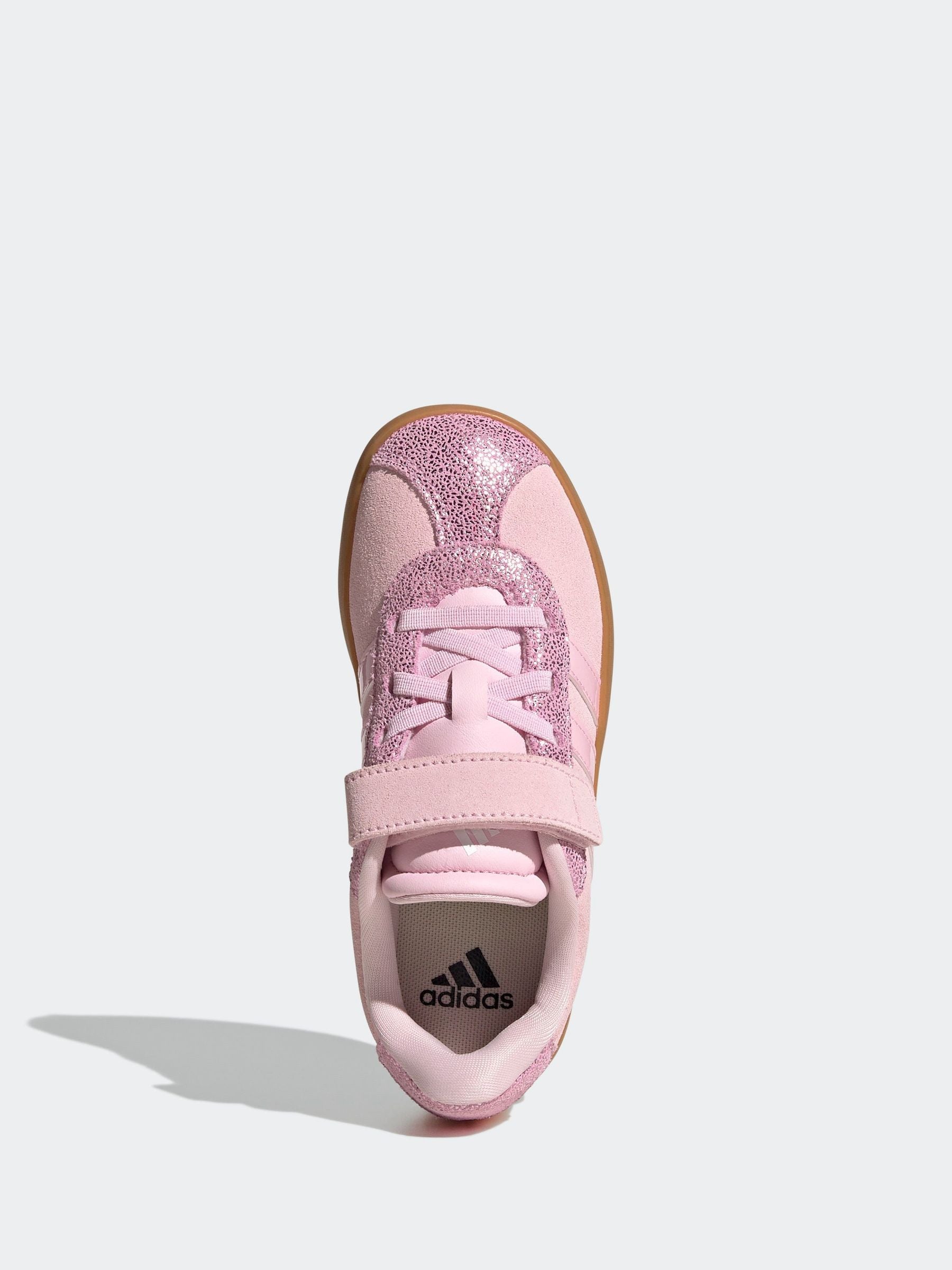 adidas Pink VL Court 3.0 Elastic Lace Kids Trainers image 6