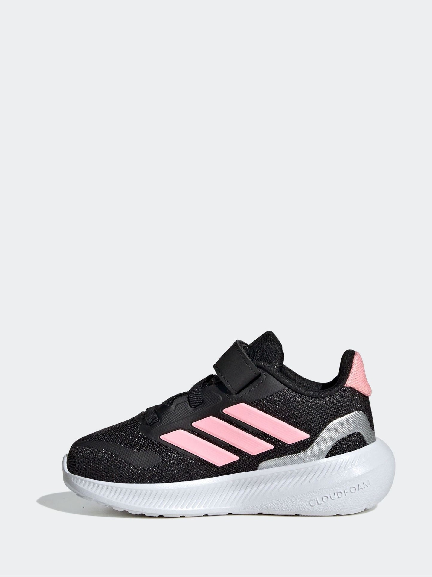 adidas Black/Pink Runfalcon 5 Hook and Loop Easy On Infant Trainers image 3