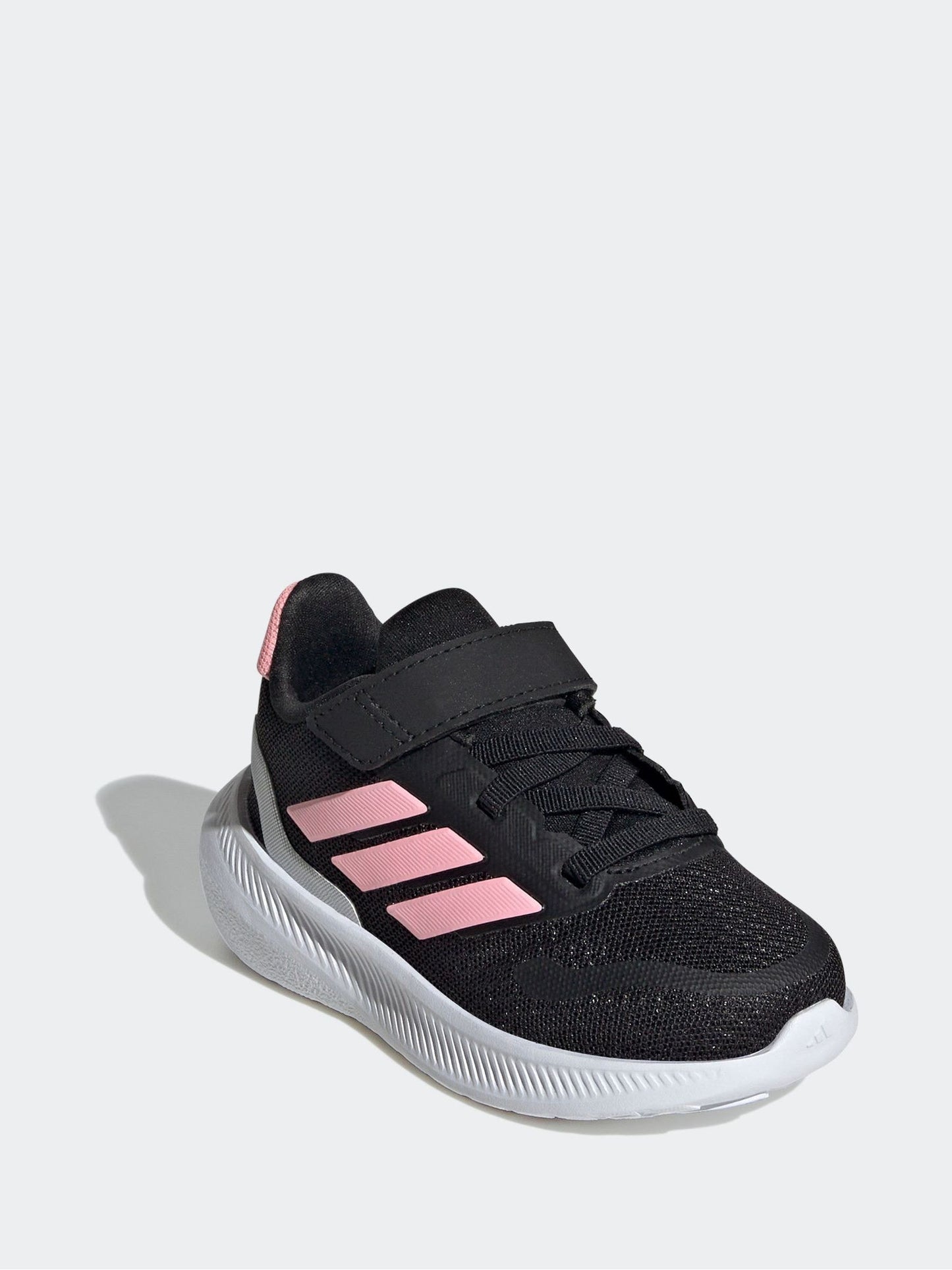 adidas Black/Pink Runfalcon 5 Hook and Loop Easy On Infant Trainers image 4