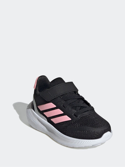 adidas Black/Pink Runfalcon 5 Hook and Loop Easy On Infant Trainers image 4