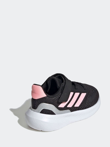 adidas Black/Pink Runfalcon 5 Hook and Loop Easy On Infant Trainers image 5