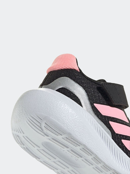 adidas Black/Pink Runfalcon 5 Hook and Loop Easy On Infant Trainers image 9