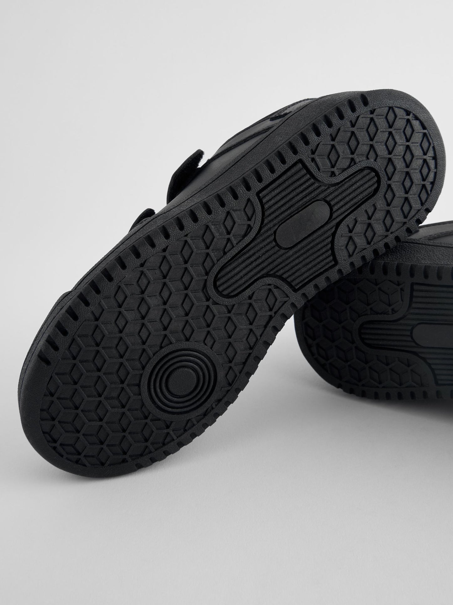 Black Extra Wide Fit (H) 2 Straps Touch Fastening School Shoes image 5