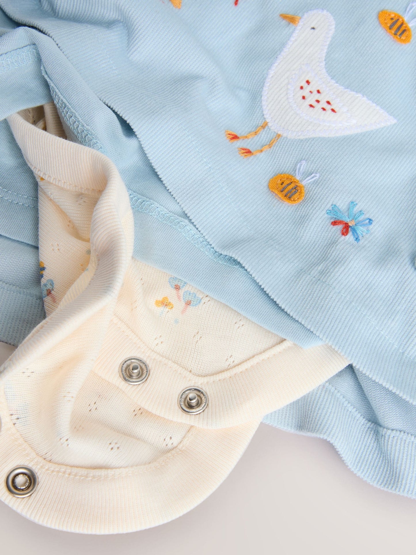 Blue Character Baby Cord Pinafore Long Sleeve Bodysuit & Tights Set (0mths-2yrs)