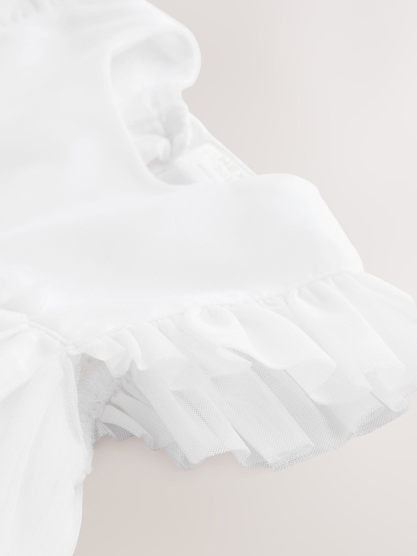 White Mesh Baby Dress (0mths-2yrs)