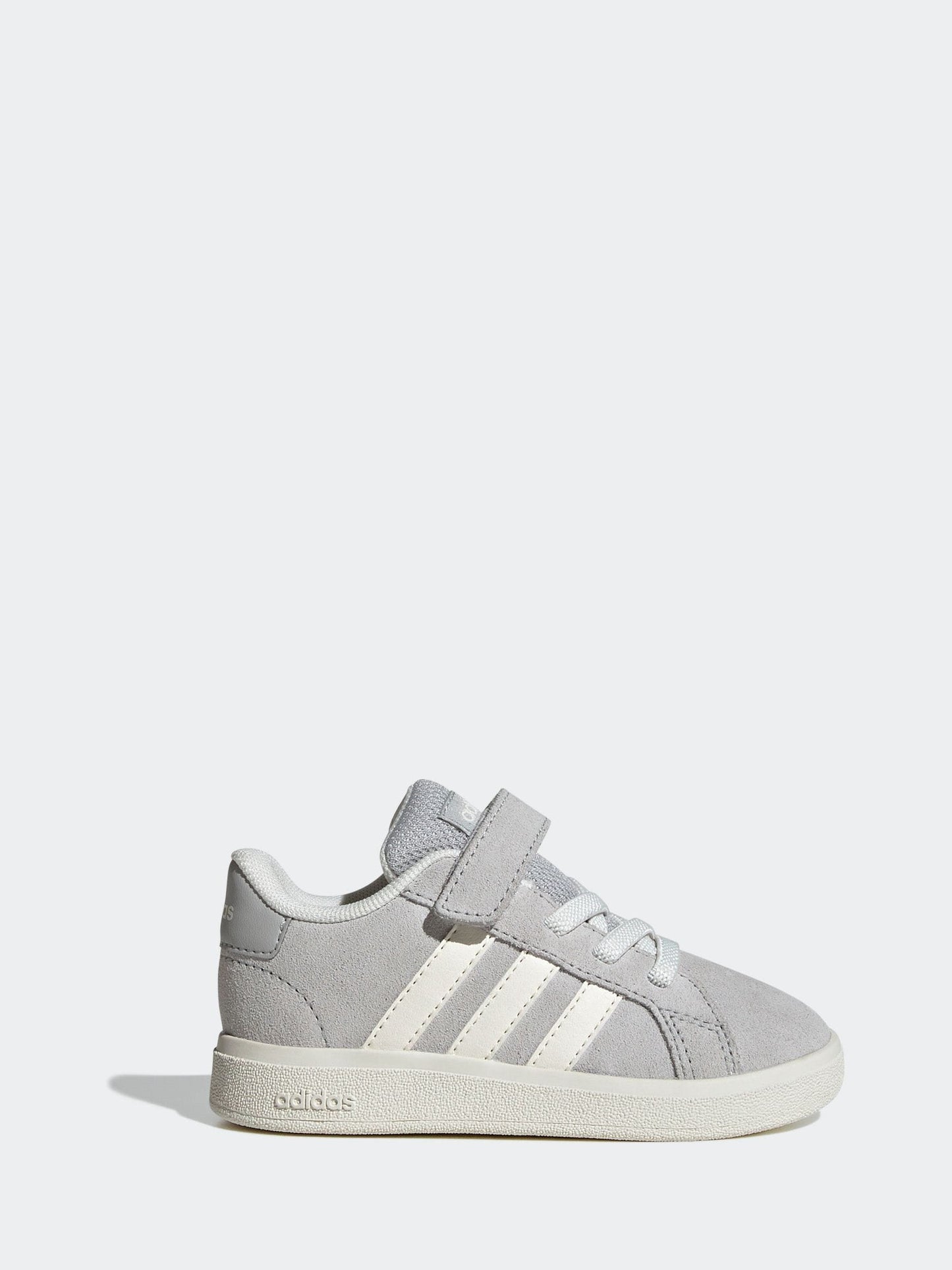 adidas Grey Grand Court 2.0 Elastic Lace Infant Trainers image 1