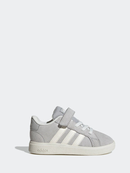 adidas Grey Grand Court 2.0 Elastic Lace Infant Trainers image 1
