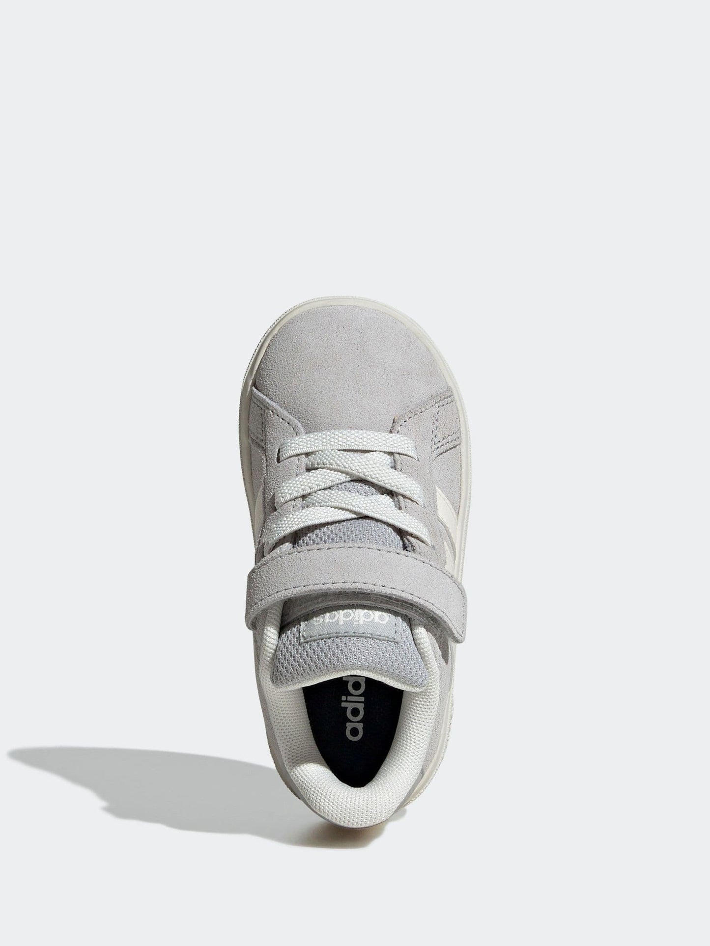 adidas Grey Grand Court 2.0 Elastic Lace Infant Trainers image 6